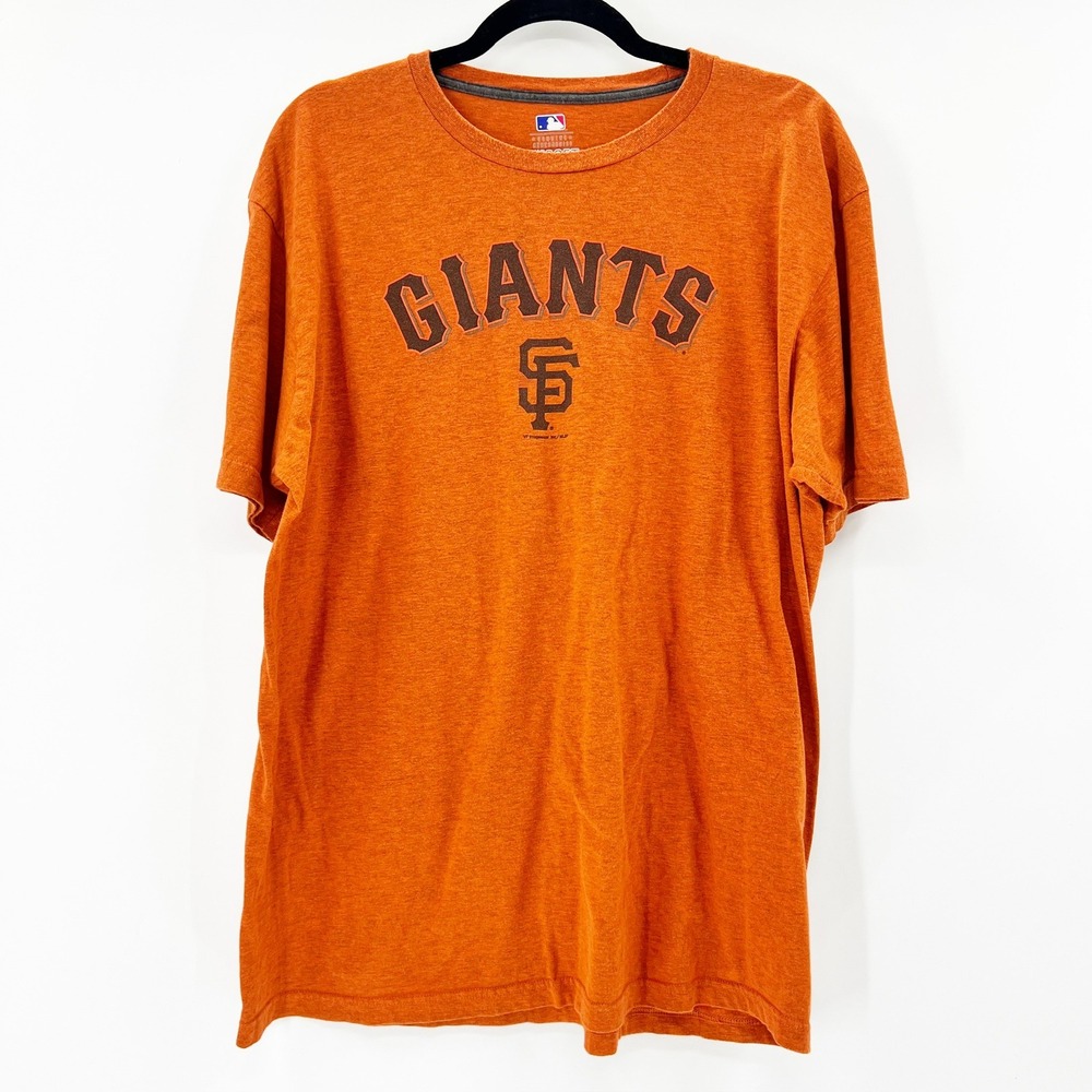 MLB SF Giants Mens XL Orange Ring Spun Soft Graphic Tee